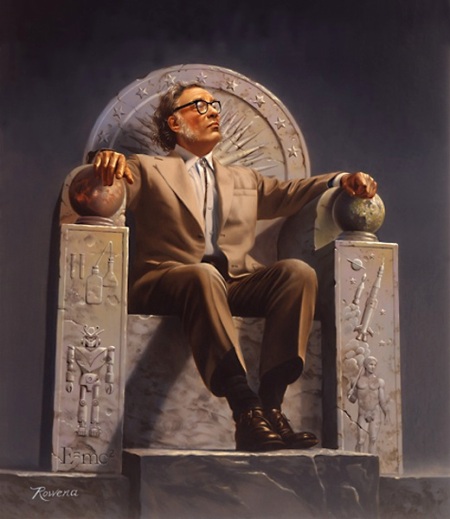Isaac_Asimov_on_Throne